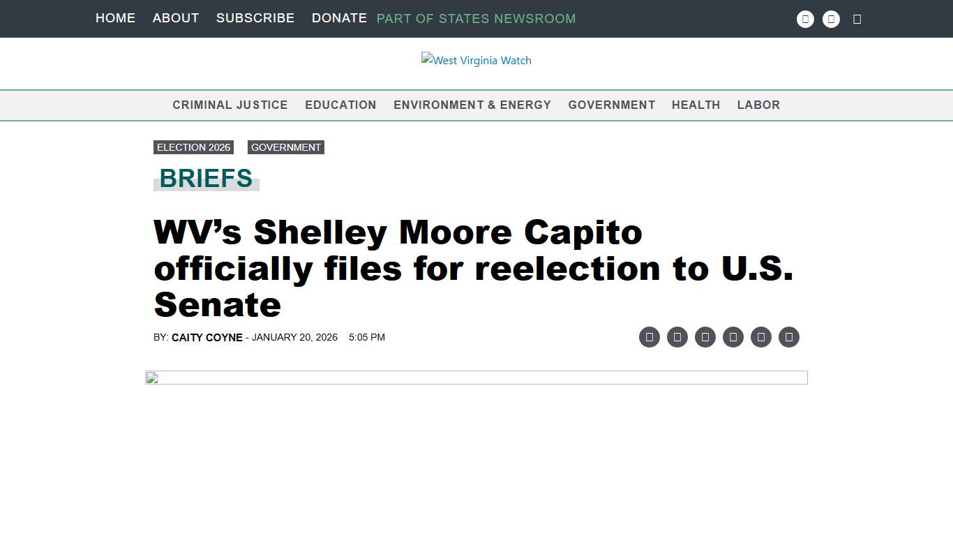 WV’s Shelley Moore Capito officially files for reelection to U.S. Senate • West Virginia Watch